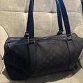 Gucci Bags | Gucci Gg Black Canvas And Leather Medium Shoulder Bag - Rare Find! | Color: Black | Size: Os