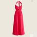 J. Crew Dresses | J. Crew Wild Hibiscus Halter Cutout Dress In Featherweight Satin- Sz 12 Nwt | Color: Pink | Size: 12