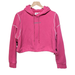 Adidas Tops | Adidas Women Originals M Hot Pink Cropped Hoodie Adjustable Waist Long Sleeve | Color: Pink/White | Size: M