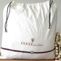 Gucci Bags | Authentic Vintage Gucci Accessory Collection 100% Soft Suede Cotton Drawstring D | Color: Gold/Red | Size: Os