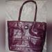Coach Bags | Coach F15142 Plum Patent Leather Stitched C Signature Stripe Shoulder Bag | Color: Purple | Size: Os