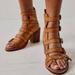 Free People Shoes | Free People Buckle Up Baby Block Heels Size 7.5 | Color: Brown | Size: 7.5
