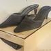 Coach Shoes | Coach Libby Signature Black Monogram Slip On Shoes Heels Italy Size 7.5 W/Box | Color: Black | Size: 7.5