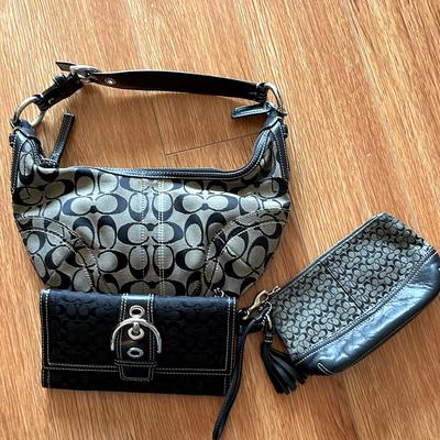 Coach Bags | Coach Shoulder Bag, Coach Wallet And Coach Wristlet | Color: Black/Gray | Size: Os