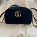 Gucci Bags | Gucci Velvet Matelasse Small Gg Marmont Chain Shoulder Bag Black | Color: Black | Size: Os