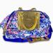 Lilly Pulitzer Bags | Lilly Pulitzer Packable Escape Weekender Bag Cabana Cocktail Luggage Carryall | Color: Blue/Pink | Size: Os