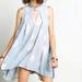 Free People Dresses | Free People Tree Swing Medallion Tunic Dress Gray And White Size M With Pockets | Color: Gray/White | Size: M
