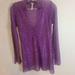 Free People Other | Free People Women's Sequin Semi Sheer Top Size Xs | Color: Purple | Size: Xs