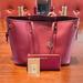 Michael Kors Bags | Lg Saffiano Leather Tote Bag & Lg Jet Set Saffiano Quarter Zip Wallet | Color: Gold | Size: Os