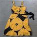 Anthropologie Dresses | Anthropologie Black And Yellow Flower Silk Dress | Color: Black/Yellow | Size: 4