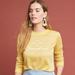 Anthropologie Tops | Anthropologie Yumi Sparkle Walking On Sunshine Graphic Sweatshirt Sz Small | Color: Silver/Yellow | Size: S