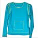 Athleta Tops | Athleta | Women's Long Sleeve Athletic Shirt | Aqua Blue & Lime Green | Small | Color: Blue/Green | Size: S