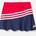 Adidas Bottoms | Adidas Tennis Skirt Dri Fit Sport Girl Red/ Blue Xl/Tg(16) Diagonal Stripes | Color: Blue/Red | Size: Xm/Tg(16)