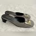 Gucci Shoes | Authentic Gucci Mule Slides Kitten Stingray Heel Shoes 7.5 7 1/2 | Color: Gray | Size: 7.5