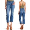 Free People Jeans | Free People High Rise Release Hem Cropped Jean Rigid Denim Size 26 Medium Wash | Color: Blue | Size: 26