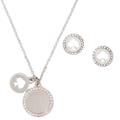 Kate Spade Jewelry | Kate Spade Silver Spot The Open Spade Necklace Earrings Set | Color: Silver | Size: Os