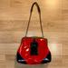 Kate Spade Bags | Kate Spade Ny Shoulder Bag With Gold Hardware Clasp Red Vermilion Color Way | Color: Black/Red | Size: Os