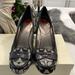 Coach Shoes | Coach Gray And Black Loafer Heels Shoes | Color: Black/Gray | Size: 9.5