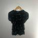 Anthropologie Tops | Corel Lynn Calter Women's Short Sleeve Blouse Wrap Top Bird V Neck Black Size 10 | Color: Black | Size: 10