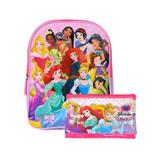 Disney Accessories | Disney Princesses Backpack 15" & Girls 3-Ring Pencil Case Pouch School Supplies | Color: Pink | Size: Osbb
