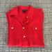 J. Crew Tops | J Crew Always Long Sleeve 100% Silk Blouse Top | Color: Red | Size: 4