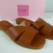 Kate Spade Shoes | Kate Spade Ny Dock Leather Flat Sandals Shoes Nib | Color: Brown/Tan | Size: Various