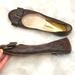 Michael Kors Shoes | Michael Kors Brown Monogram Logo Bow Flats Size 10 | Color: Brown | Size: 10
