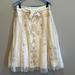 Anthropologie Skirts | Anthropologie Bl^Nk Beaded A-Line Skirt Size Large Nwt | Color: Cream/Pink | Size: L