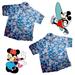 Disney Shirts | Disney Hawaiian Shirt, Men's Size Xl, Blue W/ Fab 5 Characters, Hibiscus, Surf | Color: Blue/Orange | Size: Xl