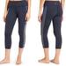 Athleta Pants & Jumpsuits | Athleta Colorblock Shine Revaluation Yoga Pants Leggings Cropped Capri Blue 2xs | Color: Blue/Gray | Size: Xxs