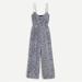 J. Crew Pants & Jumpsuits | J. Crew Women's Floral Wide Leg Jumpsuit Navy Blue Sleeveless | Color: Blue/White | Size: 00