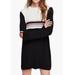 Free People Dresses | Free People Colorblock Ribbed Knit Sweater Dress Sz S | Color: Black/Cream | Size: S