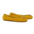 Tory Burch Shoes | Nib Tory Burch Minnie Travel Ballet Yellow Suede Flats | Color: Yellow | Size: 8.5