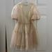Zara Dresses | Beautiful Gingham Girls Zara Dress, Size 6 | Color: Cream | Size: 6g