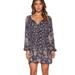 Free People Dresses | Free People Womens Lucky Loosey Dress Blue Pink Size Xs Indigo Combo Bohemian | Color: Blue/Pink | Size: Xs