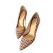 Jessica Simpson Shoes | Jessica Simpson Womens Cassani Dress Pumps Shoes Red Navy Stripes Size 7.5m | Color: Cream | Size: 37.5eu