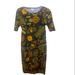 Lularoe Dresses | Lularoe New Julia Dress Tribal Print Size Xs 1/2 Sleeve | Color: Orange/Yellow | Size: Xs
