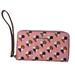 Coach Bags | Coach Checker Heart Print Zip Around Wallet/Phone Holder Wristlet Nwt | Color: Brown/Pink | Size: Os