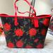 Coach Bags | Coach Rose Floral Tote Bag | Color: Brown/Red | Size: Os