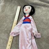 Disney Toys | Disney Store Princess Mulan Plush Doll Pink Dress Girl Asian Soft Stuffed Toy | Color: Pink/Red | Size: 20 Inches