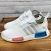 Adidas Shoes | Adidas Women’s Nmd R1 White Grey Blue Rose Shoe Fx7074 Sneaker Size 7.5 | Color: Gray/White | Size: 7.5