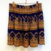 Anthropologie Skirts | Anthropologie Edme & Esyllte Pleated Skirt Sz M New! | Color: Blue/Gold | Size: M