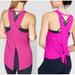 Athleta Tops | Athleta Fuchsia Pink Essence Tie Back Knit Athletic Tank Top Size Small | Color: Pink | Size: S