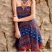 Anthropologie Dresses | Anthropologie Maeve Urcos Bliss Tribal Strapless Handkerchief Dress Sz S | Color: Blue/Red | Size: S