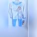 Disney Pajamas | 4t Frozen Ii Girls Toddler Ls 2 Pc Pajama Set Sleepwear Nwt Blue,White | Color: Blue/White | Size: 4tg