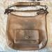 Coach Bags | Coach Shoulder Bag. Lightly Used. Very Good Condition. | Color: Silver/Tan | Size: 13” Wide X 11” Down