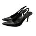 Gucci Shoes | Gucci Womens Black Leather Malaga Kid Bamboo Heel Pointed Slingback Size 8.5 B | Color: Black | Size: 8.5