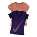 Nike Tops | Lot Of 2 Nike Dri-Fit T-Shirts Womens Xs/S Purple Leopard Print Swoosh & Coral | Color: Purple | Size: Xs/S