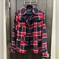 American Eagle Outfitters Jackets & Coats | Men's American Eagle Large/Extra Large Plaid Pea Coat L/Xl Dress Coat | Color: Blue/Red | Size: L