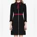 Gucci Dresses | Gucci Grossgrain Ruffle Bolo Pussybow Cady Dress Black - Size L - Fits Like A S | Color: Black | Size: L